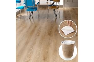 LAREKO Peel and Stick Floor Tile Waterproof -（NO Sticky Residue Left）36" x 6"-Vinyl Wood Brown Plank, Self-Adhesive and DIYfor Bathroom, Kitchen, Living Room, Bedroom (4pcs Pack 6 Sq.Ft-Honey)