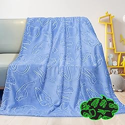 Glow in The Dark Dinosaur Blanket Gifts for Boys