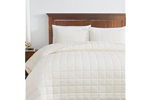 ROARINGWILD Seersucker Ivory Quilt Set Queen Size with Pillow Sham, Cream Striped Textured Soft Microfiber Lightweight Bedding Bedspread Coverlet for All Season, 3 Piece, 90x90 inches