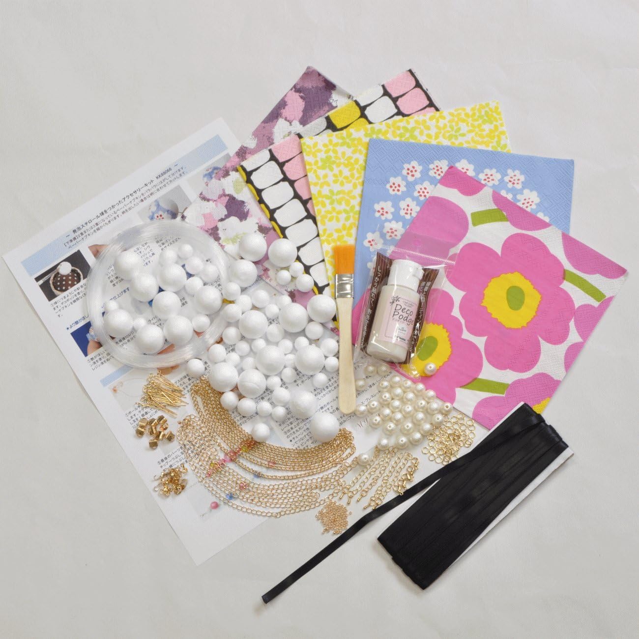 Amazon 発泡スチロール球をつかったアクセサリーキット 発泡 球 ボール 素ボール デコ素材 通販