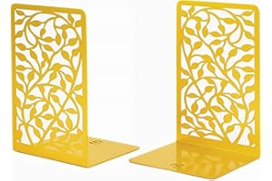 CNK Book Ends Bookends for Decorative Books Holder Bookend Shelves End Hold Heavy Duty Holders Stoppers Metal Stopper Cute Boho Bookshelf Holds Cookbook Office Home Set of 2 Bookends Pair Gold
