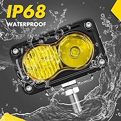 ANGU-OFFROAD Yellow LED Combo Lights, 2PCS 3Inch