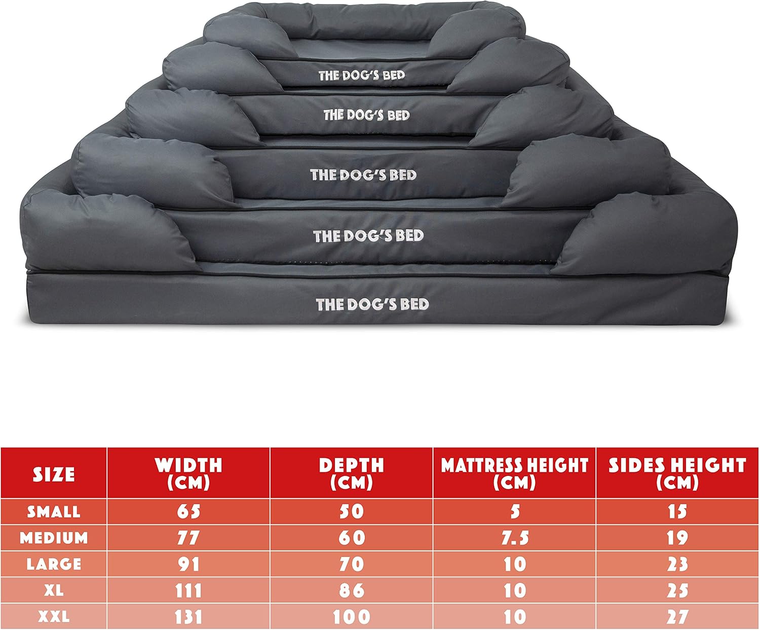 The Dog’s Bed - Orthopaedic Memory Foam Bolster Bed, Grey with Black Trim, XXL, XXL Beds - Image 4