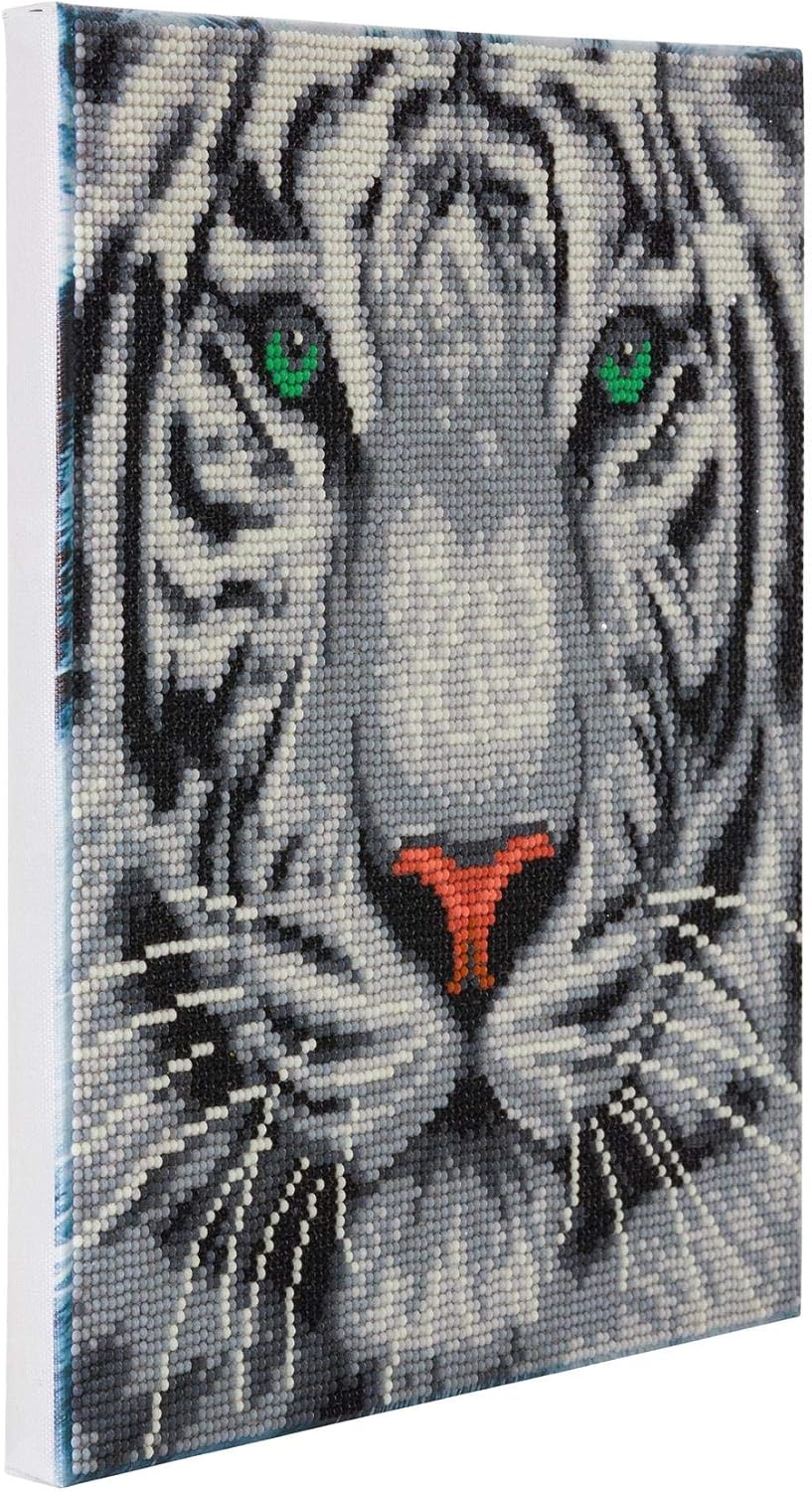White Tiger, 30x30cm Crystal Art Kit, 30 x 30 cm - Image 3