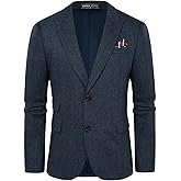 PJ PAUL JONES Men Tweed Blazer Wool Herringbone Sport Coat Jacket Vintage Blazers Suit Jackets