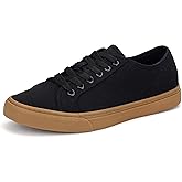 Men's Black Classic Low Top Shoes Canvas Fashion Sneaker with Soft Insole Causal Dress Shoes for Men Comfortable Walking Shoes
