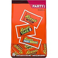 REESE'S Milk Chocolate Peanut Butter Assortment Snack Size Candy Bars, Bulk, 32.06 Oz. Party Bag