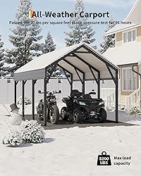 GarveeLife 12x13 FT Metal Carport Shed, Reinforced