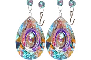 LITIALLY 2PCS 3.5 Inch / 89mm Colorful Sun Catcher Rainbow Maker, Hanging Crystal Suncatcher, for Window Home Garden Christmas Day Party Wedding Décor. Sun Catchers Gifts for Kids,Mom.