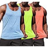 COOFANDY Men's 3 Pack Gym Tank Tops Y-Back Workout Muscle Tee Training Bodybuilding Fitness Sleeveless T Shirts