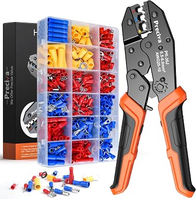 Preciva Insulated Crimping Tool 0.5-1.5/1.5-2.5/4-6mm² 370pcs Terminals