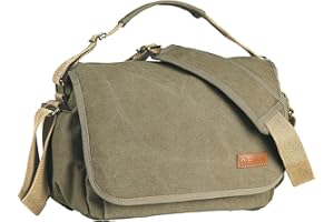 TARION Canvas Camera Bag Crossbody - Vintage Photo Bag DSLR Camera Messenger Bag Single Shoulder Bag Photo Bag Case RS-01