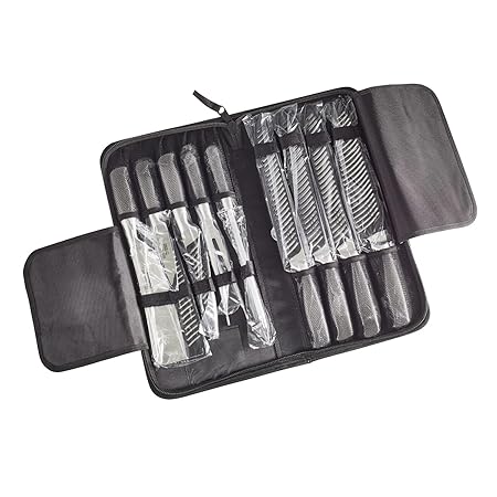 Ross Henery Professional Eclipse 9-teiliges Edelstahl-Kochmesserset, Premium-Qualität, in verschließbarer Tasche. NEUES Model