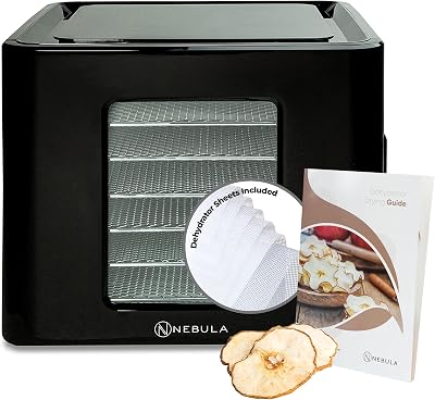 Nebula Food Dehydrator Bundle 400W 6 Stainless Trays Digital LED Touch