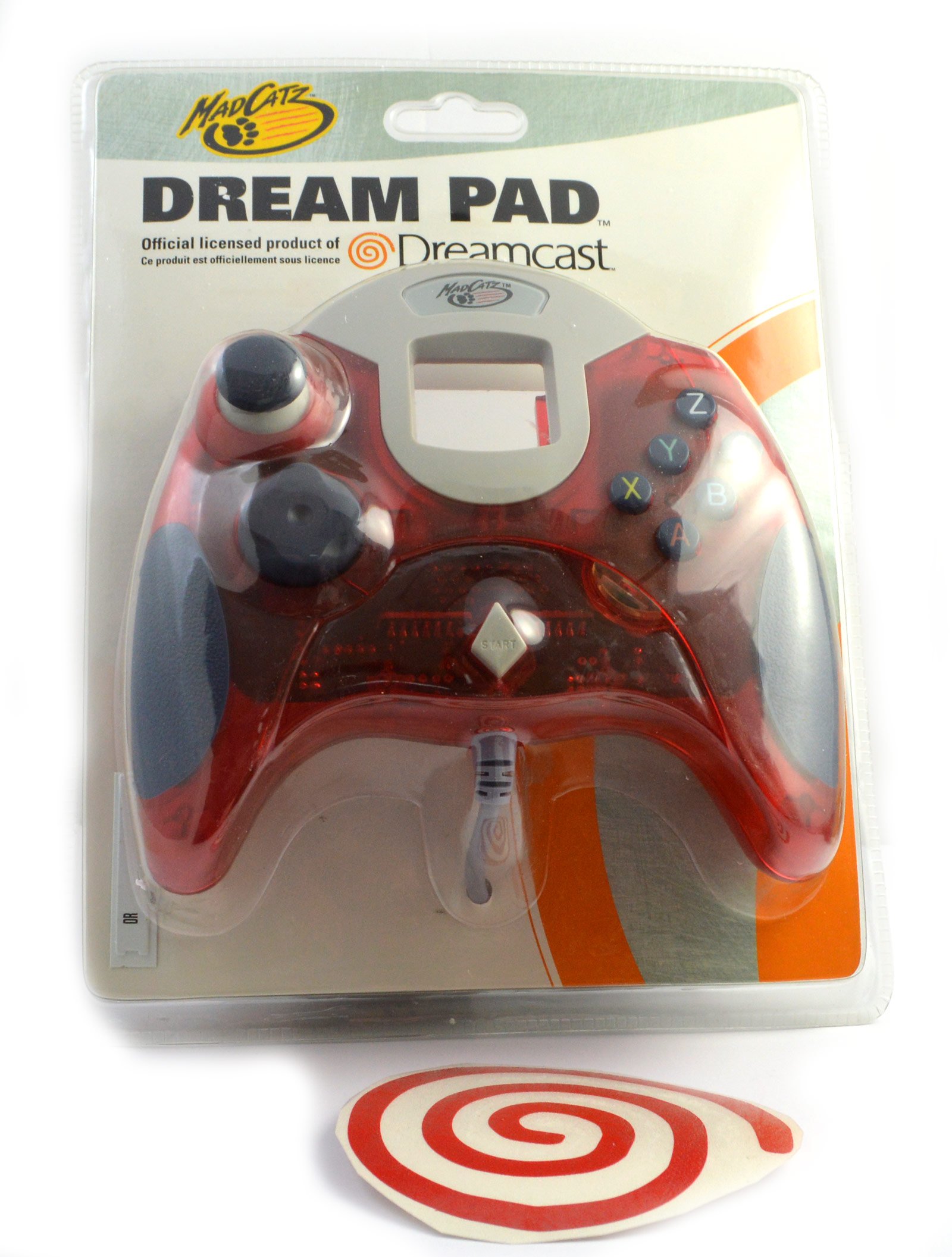 Officially Licensed Sega Dreamcast Dream Pad Controller Red on