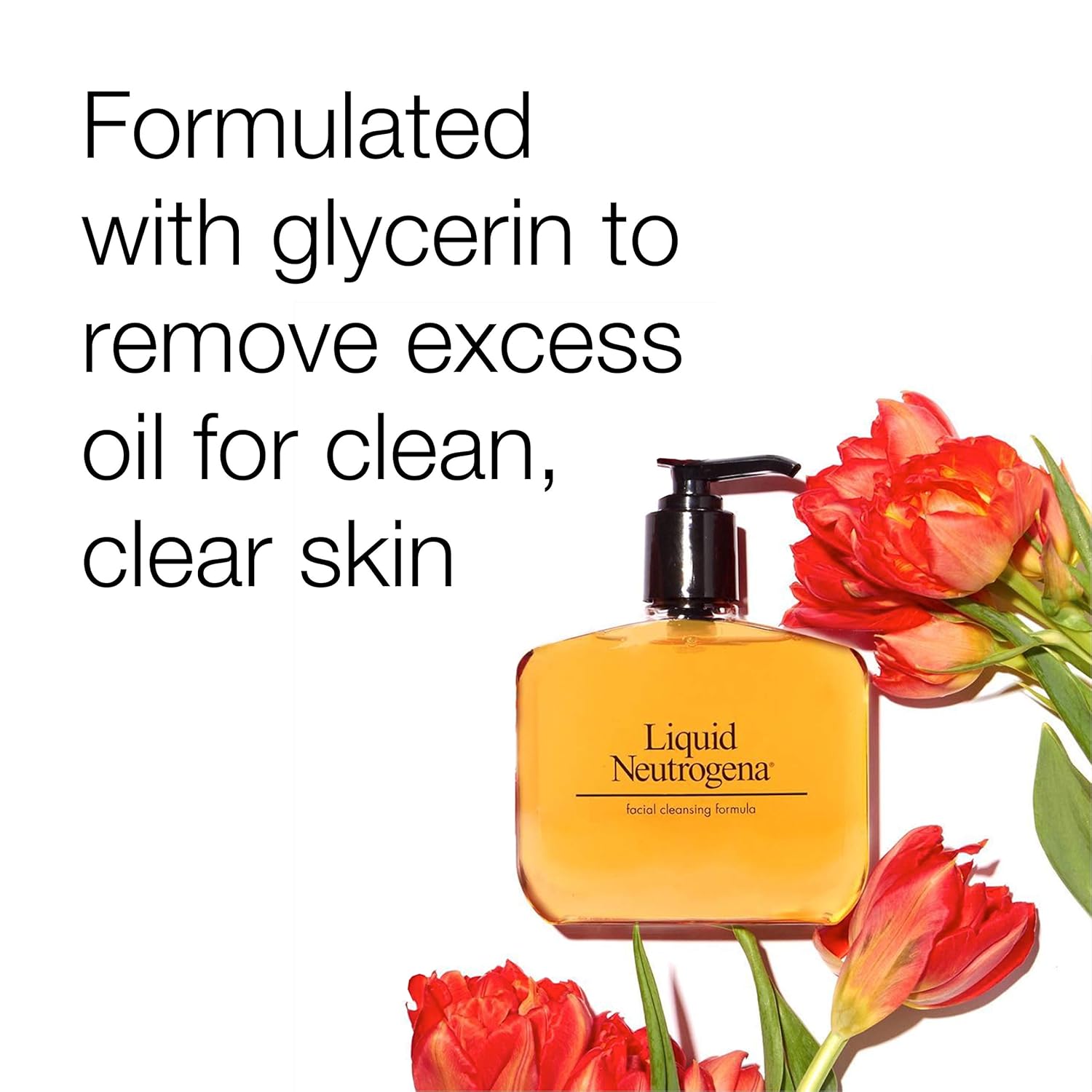 Liquid Neutrogena Fragrance-Free Gentle Facial Cleanser with Glycerin, Hypoallergenic & Oil-Free Mild Face Wash, 8 fl. oz : Facial Cleansing Products : Beauty