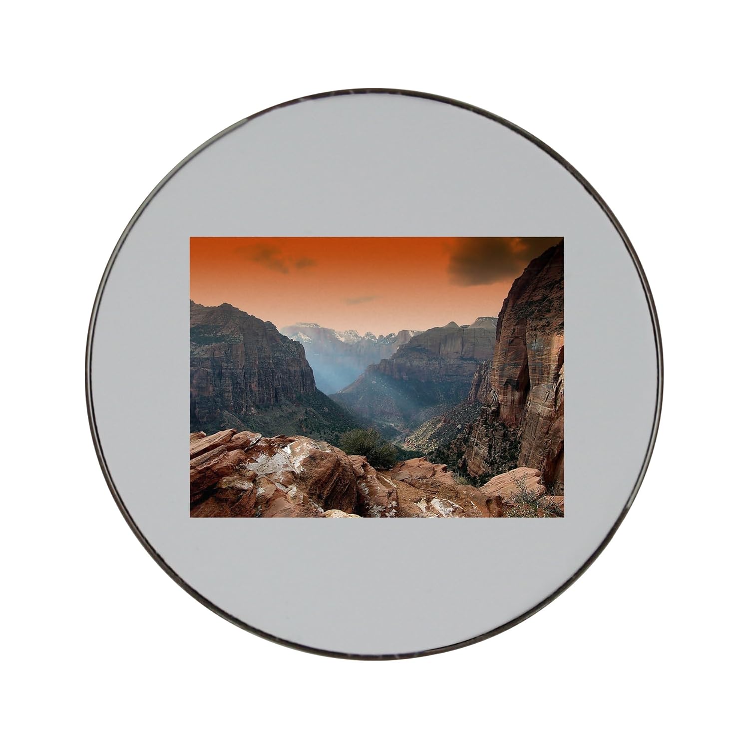 Zion Park, Utah, montañas, paisaje Metal redondo imán para nevera ...