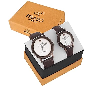 Times Combo Pack of 2 Brownish Watch for Men & Women -52-BR