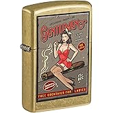 Zippo Lighter: Whiskey and Cigars Party, Pin-up Girl - Street Brass 81675