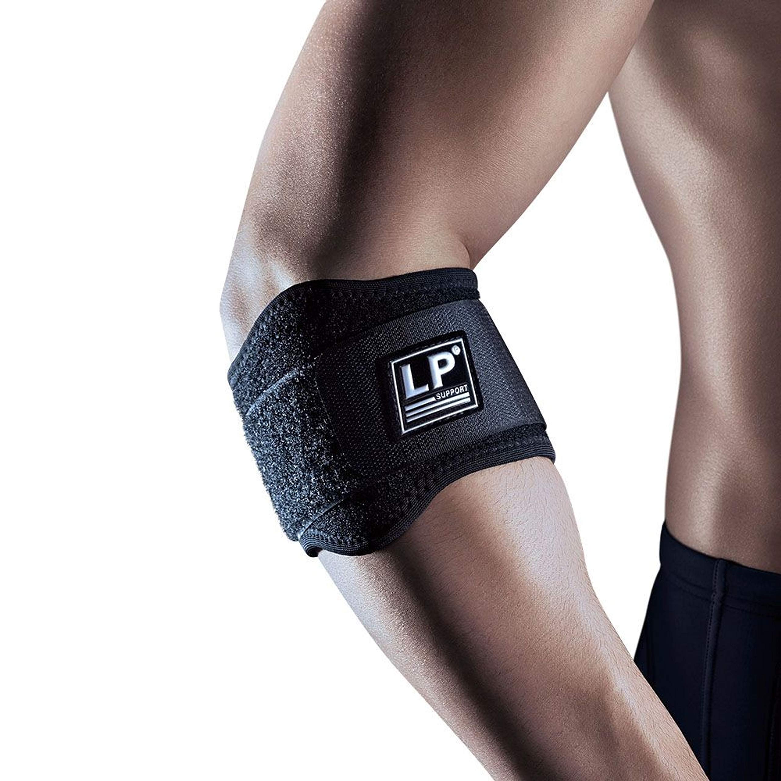 LP Support 751CA Extreme Series Tennis-Wristband, Tennis-Elbow-Brace, Size:One Size, Colour:Black