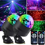 LITE WORLD 2Pack Disco Ball Light 4W USB DC5V Party Stage Lamp LED Strobe