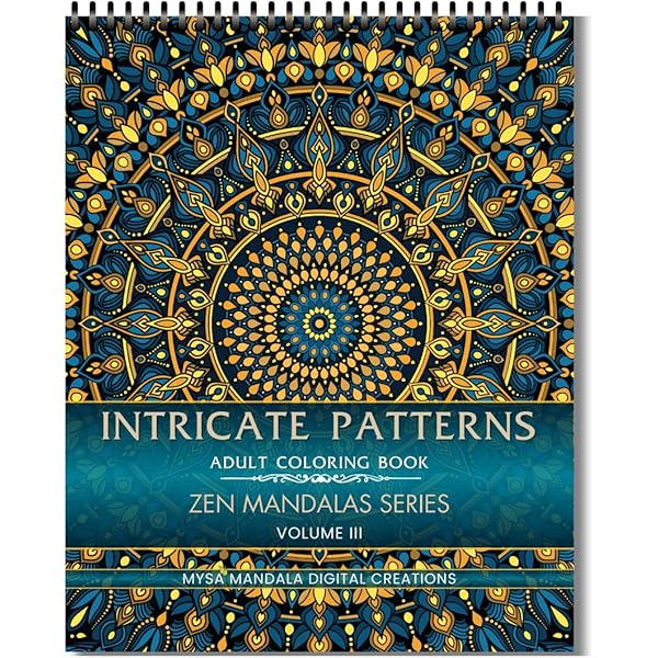 Intricate Patterns Adult Coloring Book - Zen Mandalas Series