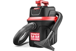 ECOMAX Small Shop Vacuum Wet/Dry 3 Gallon, 3 Peak HP, Small Shop Wet Dry Vac with Accessories, 3-in-1 Mini Shop Vacuum with Blower Function for Home, Car Detailing, Workshop, EM18910P-3