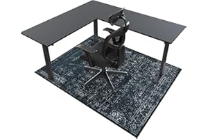 Anidaroel 63"x51" Office Chair Mat for Hardwood Floor, Under Desk Rug for Rolling Chair, Desk Floor Mat for Office Chair, Anti-Slip Large Floor Protector Mat for Home Office