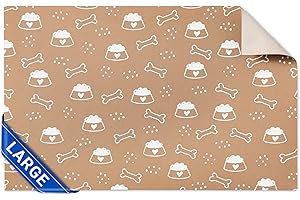 Cooyes Large Dog & Cat Food Mat 16"×24", Ultra-Absorbent Dog Bowl Mat for Food and Water, Pet Feeding Mat with Non-Slip Back, Pet Placemats with Water-Locking Bottom That Protects Floors
