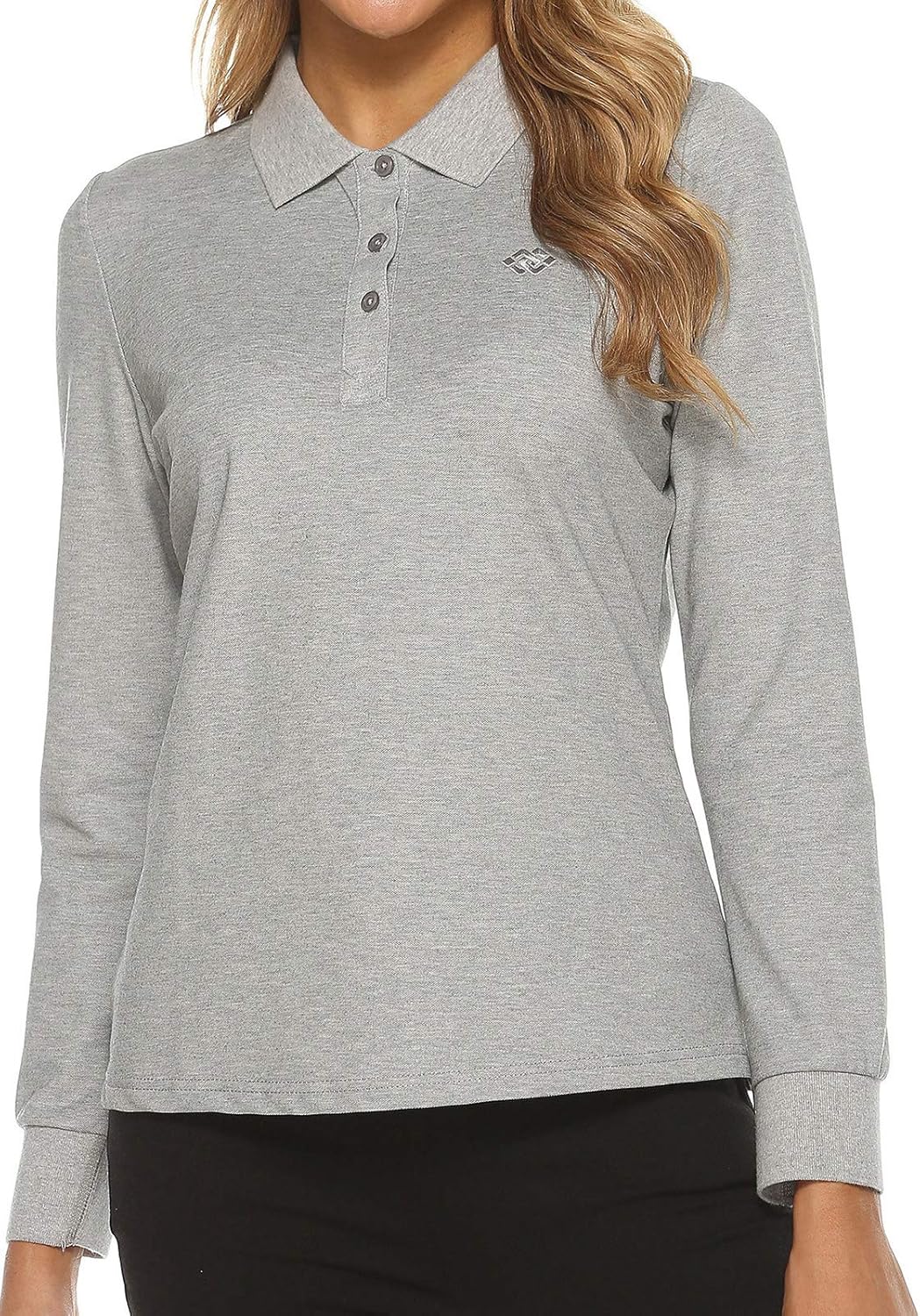 Women's Golf Polo Shirts Sports Athletic Shirts Tennis Tops Fitness Workout T-Shirt with Buttons: Clothing