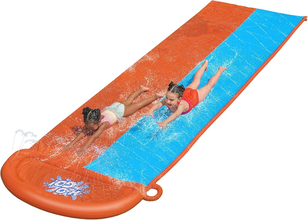 Bestway H20GO Double Lane Slip and Slide with Sprinklers and Drench Pool
