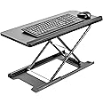 VIVO Black Single Top 27 inch Heavy-Duty Scissors Lift Keyboard and Mouse Riser, Designed for Ergonomic Sit Stand Workstations, DESK-V000P
