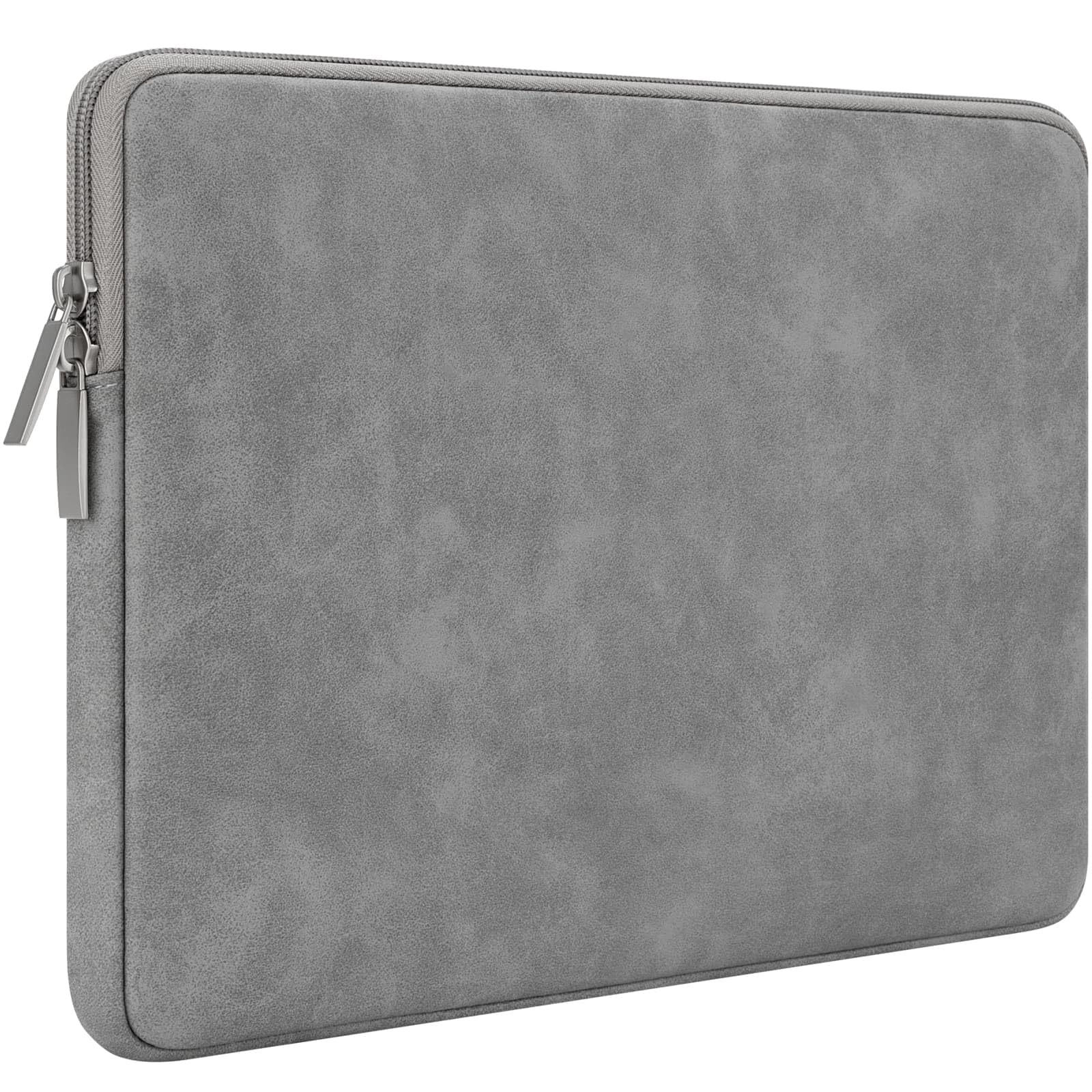 RAINYEAR 13 Inch Laptop Sleeve PU Suede Leather Case Protective Cover Water Resistant Carrying Bag Compatible with 13.3" Notebook Computer Chromebook,13.5" Surface Laptop(Grey)