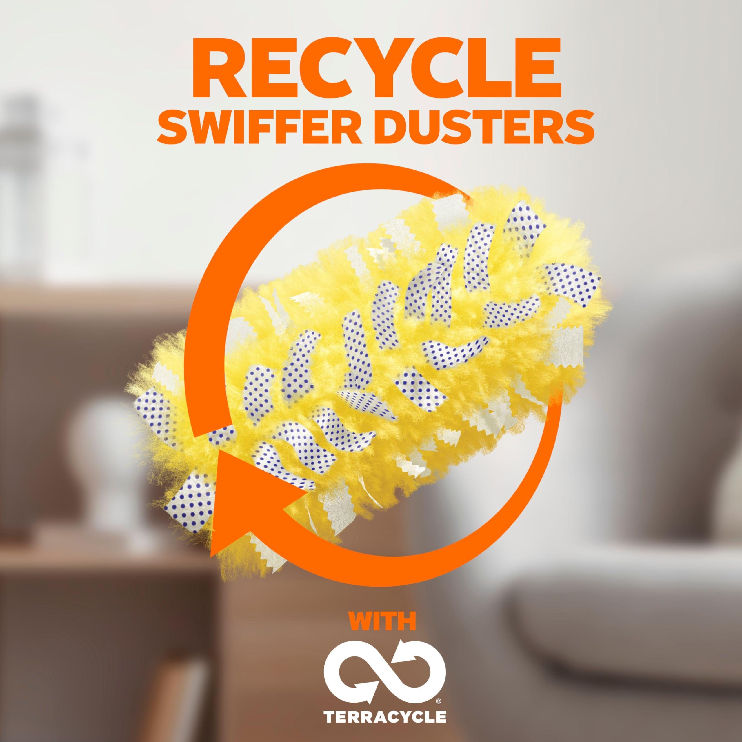 Swiffer Dusters Refill for Cleaning, Feather & Microfiber Duster Disposable Alternative, For Dusting Furniture, Blinds, Ceiling Fans, Walls, Helps Remove Allergens, Heavy Duty, Unscented, 11ct