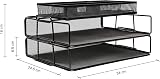 EXERZ Paper Sorters 2pcs Desk Organiser with Top Memo Holder Mesh 34x24.5x18cm view 3