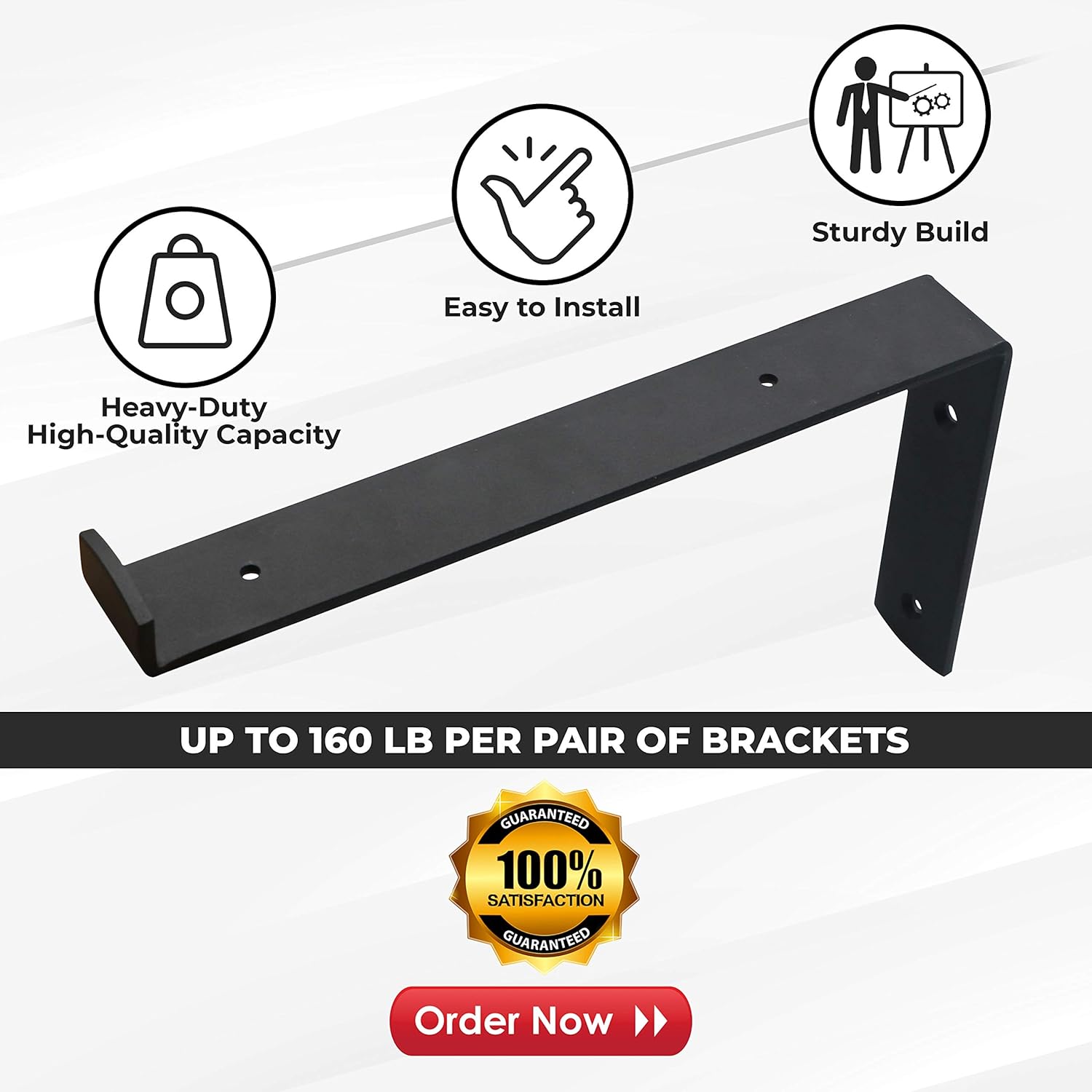 Farmhouse Shelf Bracket Shelving Brackets - 12 Inch Shelf Brackets with Mounting Hardware - Heavy Duty Shelf Brackets 12 Inch Bracket - Ideal Decorative Rustic Brackets for Your Kitchen: Home Improvement