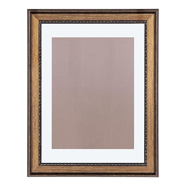 A2 PICTURE FRAME WITH A3 MAT: VINTAGE BROWN...