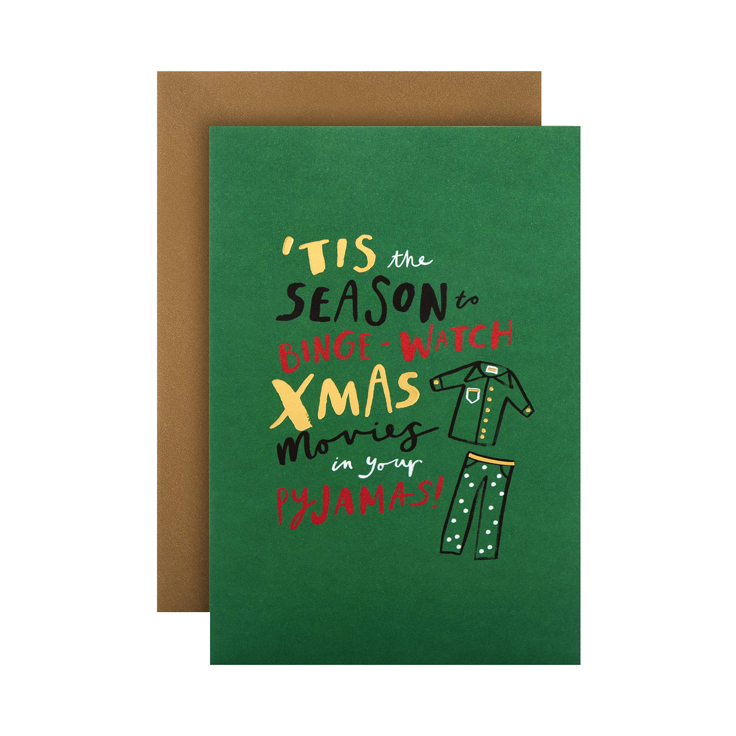 Hallmark Christmas Card - Funny Pyjamas Design