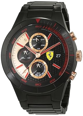 Scuderia Chronograph Black Dial Mens Watch-0830305