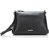 Halston Womens Rosie Signature Logo Top Zip Crossbody
