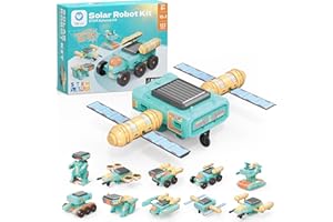 Sillbird Solar Robot Building Kit STEM Gift for Boys Ages 8-14, 10-in-1 DIY Educational Science Set for Kids Birthday, Sun Powered Space Robotics Toys with 112PCS