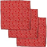 GEOMETRY Holiday Kitchen Dish Cloths - Quick Dry Dishcloths for Kitchen - Premium Dish Rags with Geoweave - 3-Pack Set (Merry Xmas, 10"x10")