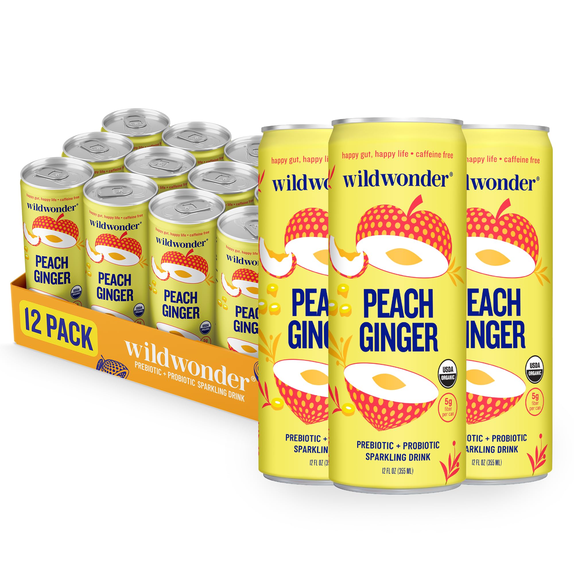 wildwonder Sparkling Probiotic Drink 12pk, For Gut