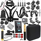 Gurmoir Accessory Kit for Gopro 13/12/11/10/9/Osmo Action 5 pro/4/3/Insta 360 X5/X4/X3 and More Action Camera, Bike Mount/Hat
