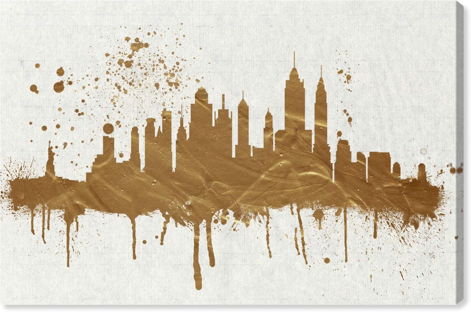The Oliver Gal Artist Co. Cities Wall Art Canvas Prints 'Gold NY Skyline' Home Décor, 60