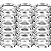 60Pcs Wide Mouth Mason Jar Canning Rings, Replacement Rings or Tops Durable & Rustproof Tinplate Metal Bands/Rings for Mason 
