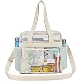 Oraben Clear Tote Bag Clear Bag Stadium Approved 12x6x12 Stadium Bag for Work, Sports Games,Gym