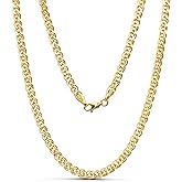 JEWELHEART 14K Gold Double Cuban Link Chain Men - 3mm 3.7mm 4.5mm Diamond Cut Link Necklace - Yellow Real Gold Chain Necklace For Women with Lobster Clasp 16" 18" 20" 22" 24"