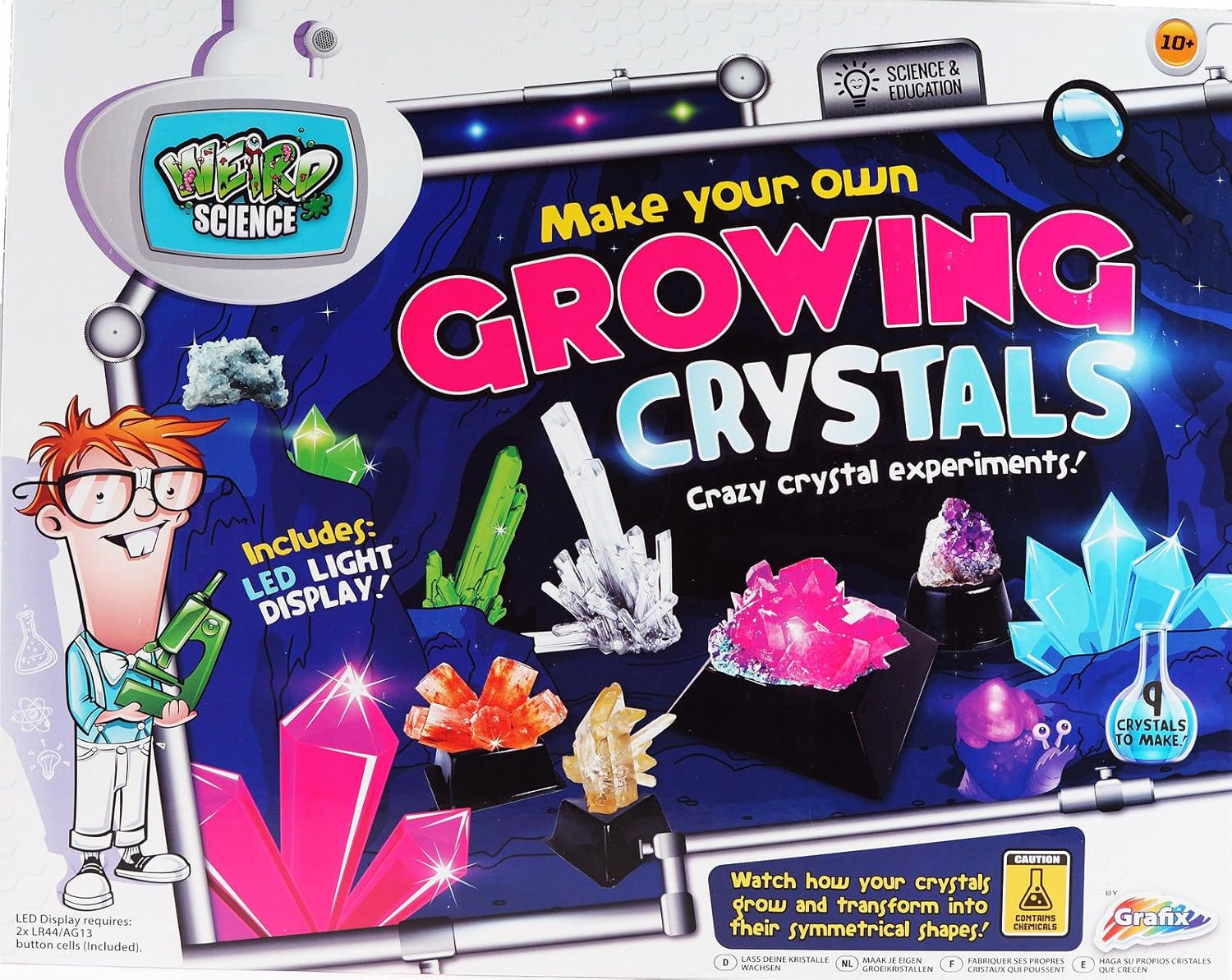 Make Your Own Growing Crystals With Display Base! Science Toy Kit