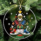 Hockey Christmas Ornament 2025 – Funny Ice Hockey Ornament for Players, Coaches, Fans – Hockey Ornaments for Christmas Tree – Field Hockey & Goalie Gear Gift for Teens, Boys, Men